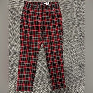 Women’s size 14, Tommy Hilfiger Christmas plaid pants stretchy fabric